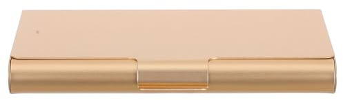 iplusmile Biglietti da Visita Elegante e Leggero Porta in Lega di Alluminio Color Oro Grande Capacità , Design Multifunzionale Compatto e Portatile per Ufficio e Viaggi