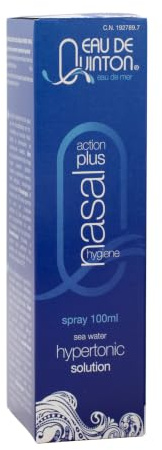 QUINTON ACTION PLUS SPRAY NASAL HYGIENE 100 ml, Spray Nasal de Agua de Mar Hipertónica