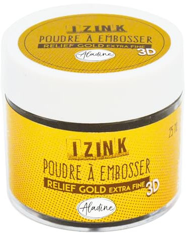 Aladine 10204 Embosserpuder, 25 ml, Gold