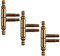 Gedotec Charniere de Porte et Meuble - 57.1300 - Porte en Bois et Métal de Meuble, Portail, Volet, Fenêtre - Tige à Visser de 35 mm - Charge 35 kg -Laiton Patiné - 3 Pièces