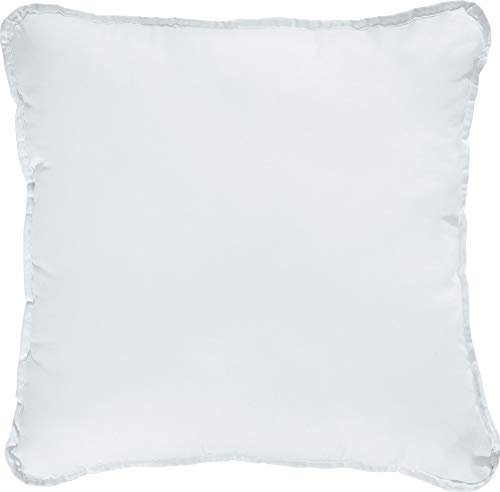 Erwin Müller Kissen, Kissenfüllung, Kuschelkissen Amper weiß/grau Größe 40x40 cm - Microfaserbezug, Sommerseite und Winterseite, silikonisierte Hohlfaserfüllung, pflegeleicht