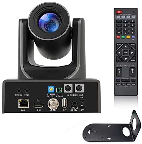 Meeasier NDI PTZ-kamera, 20 x optisk zoom 1080 p 60 fps livestreaming, NDI PoE PTZ-kamera med LAN/HDMI/SDI/USB-utgång för kyrkotillbedjan, utbildning, videokonferens och liveproduktion