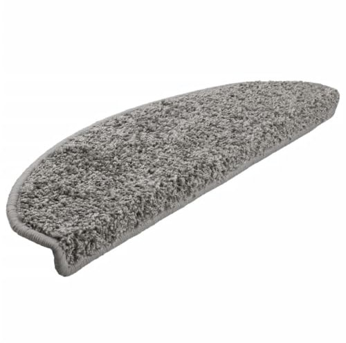 vidaXL 10x Alfombrillas de Escalera Alfombra Peldaños Adhesivos Antideslizante Autoadhesiva Protector Decoración Amortiguación Gris
