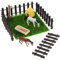 JOINPAYA 1 Satz Puppenhaus-rennbahn Miniatur-pferderanch Bauernhof Scheune Spielset Puppenhaus Pferdestall Mini-tiermodell Feenhaftes Gartengras Miniatur-scheune Coffee Plastik