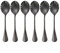 Gourmet Dining Essential Elegante mango largo Acero inoxidable Shell en forma de cuchara (negro)