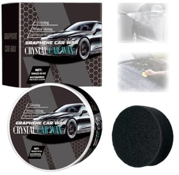 Kit de cire pour revêtement céramique pour voitures, cire de polissage pour revêtement automobile longue durée avec éponge, crème céramique pour tous types de voitures (1PCS)