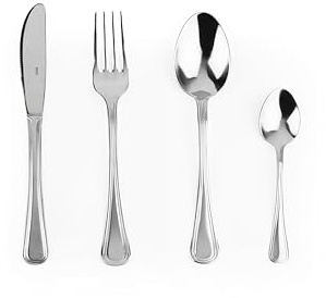 Excelsa London Servizio 24 Posate, Acciaio Inossidabile, Argento