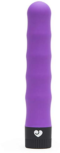 Lovehoney Silencer Vibrator - 7 Inch Vibrator for Women - Multispeed Quiet Sex Toy - Rounded Tip & Wavy Shaft for Stimulation - Waterproof - Purple