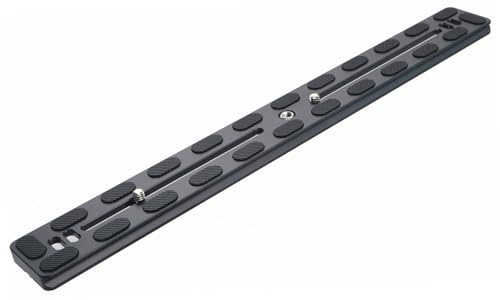HITHUT PU-350 350mm Universal Long Quick Release Plate Dual Dovetail Slide Rail with D-Ring Screw for Ball Head Tripod Mount DSLR Camera Arca Swiss Compatible