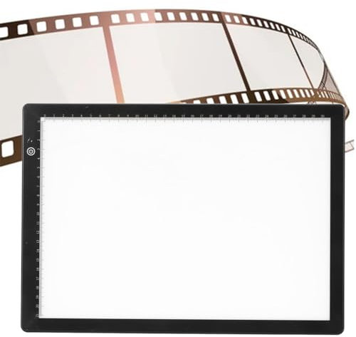 A4 Slide Viewer, Negative Viewer Ultra Slim Light Pad Backlight with 3 Brightness Mode, USB Powered Film Negatives & Old Slides Scanning Light Box