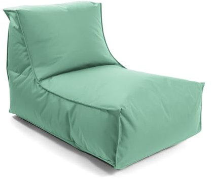 mokebo® Sitzsack für Kinder & Erwachsene 'Der Sundowner', Bean Bag mit Füllung oder Bodenkissen für Indoor & Outdoor, auch als Liegekissen, Relaxliege oder Liege in Eukalyptus Grün