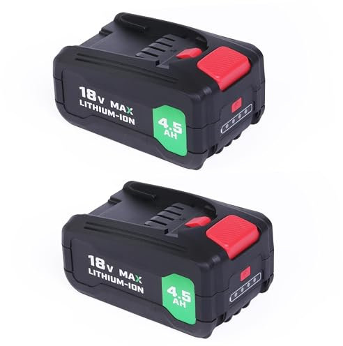 JIUQIBA978 Deux x 18V 4.5Ah Batterie Lithium-ION de Rechange Compatible avec PBA 18V Home & Garden Tools System, pour PBA Tools