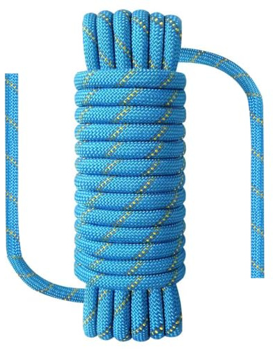 NorthPada Corda da arrampicata statica per esterni, 12 mm x 20 m, pratica di nodo, in nylon resistente, per arboricoltore, barca di ancoraggio marino, emergenza rampelling, altalena, blu