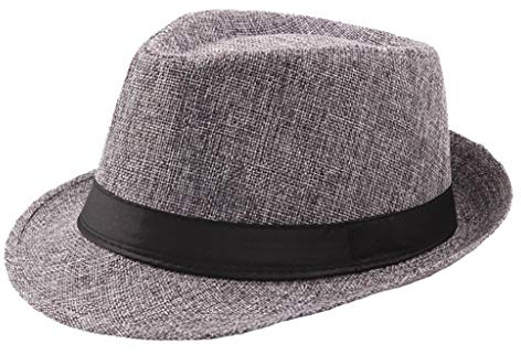 Générique Chapeau Homme Fedora Feutre Imperméable Chapeau de Jazz Trilby Pliable Style Rétro à Bords Roulés Casquettes Souples ChapeauxMelon - Femme Homme