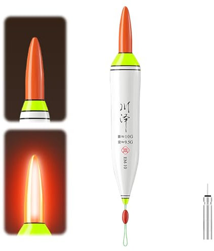 Kaezuy LED Angelposen Mit Bissanzeiger Und Farbwechsel CR425 Batterie Für Nachtangeln An See Fluss Teich – Wasserdichtes Design Mit Integriertem Bleigewicht Und Sofortstart-Set (B)