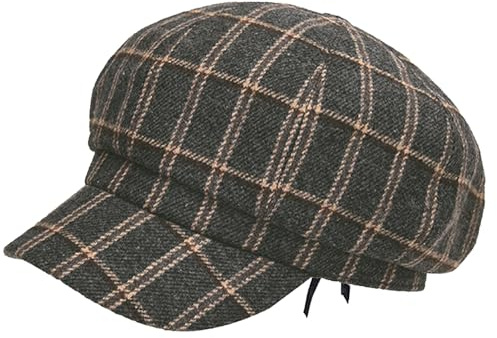 Rayson Ballonmütze Damen mit Elastischem Classic Newsboy Cap Schirmmützen für Damen Winter Baskenmütze Kappe Barett Wintermütze(Schwarz, Einheitsgröße)