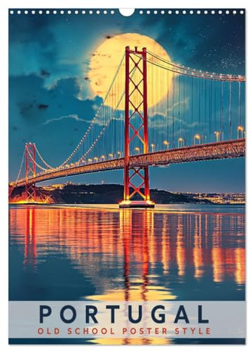 Portugal - Affiche à l'ancienne, Version française (Calendrier mural 2026 DIN A3 portrait), Calendrier CALVENDO mensuel