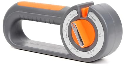 Bibykivn Affilacoltelli 6 in 1 con Angolo Regolabile - Affilatore Manuale per Coltelli e Forbici, ABS, Ceramica, Carburo, Acciaio Inox, Ergonomico e Anticorrosione