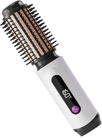 Brosse À Friser Chauffante, 3 Réglages De Température Réglables, 1 Pièce, Brosse De Fer À Sans Fil, Peigne À Friser, Améliore La Brillance Et La Santé Des Cheveux, Pour Femmes Et Hommes, Érupti
