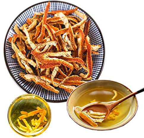 HELLOYOUNG Cáscara De Mandarina Seca China Té De Hierbas Cáscara De Mandarina Seca Tea Rico Y Fragante Qi Y Fortalece El Bazo Tee Floreciente Ayuda a La Digestión Bebida Biológica Verde (50g)
