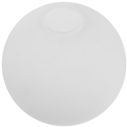 SHOWERORO Pantalla de Lámpara Colgante de Vidrio Esmerilado Leche 200 Mm Doble Orificio Borde Plano para Lámparas de Mesa y Colgantes, Pantalla Decorativa Minimalista para Iluminación
