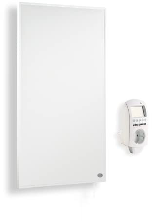 Könighaus Infrarot Wandheizung - 1000 Watt inkl. Thermostat - Infrarotheizung mit TÜV SÜD & 5 Jahren Garantie - Doppelter Überhitzungsschutz - Heizt Räume von bis zu 26 m² - Sofort einsatzbereit