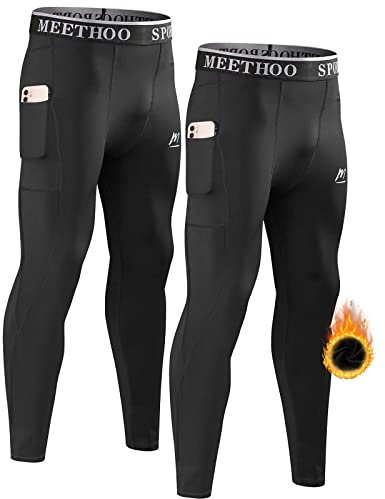 MEETWEE Pantalon Thermique Homme,sous-Vêtements Thermique Caleçon Long Collant Chaud Compression Base Layer Legging