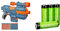 Elite 2 Phoenix CS-6 motorisierter Blaster, 12 Nerf Darts, 6-Dart Clip-Magazin, Fernrohr, Tactical Rails, 4AA Batterien & Amazon Basics AA-Batterien, wiederaufladbar, 2000 mAh, vorgeladen, 4 Stück