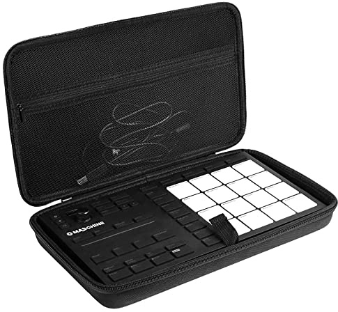 Musiin Étui de Transport Rigide en Velours de qualité supérieure Compatible avec Le boîtier Native Instruments Maschine Mikro MK3, Le contrôleur de Batterie et Le boîtier analogique
