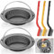 VEPEPE 2 Pezzi Filtro Lavandino Cucina Acciaio Inox con Maniglia Filtro Scarico Lavandino con Manico Lungo Spazzola Lavello Cucina per La Rifiuti Alimentari il Bagno Raccogli (Nera)