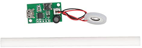 Akozon Disco de Atomización de 2W, Placa Generadora de Niebla de bajo Ruido para Bricolaje, Módulo Humidificador USB de 5V, Pulverizador Grande