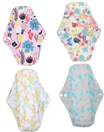 Beaupretty 4er-pack Waschbare Binden Wiederverwendbares Menstruationsbinden-set in Anthrazit