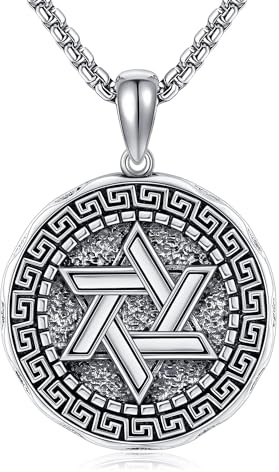 Venacoly stjärna Davids halsband S925 sterlingsilver judisk davidsstjärna halsband hänge kedja Estrella de David halsband judiska smycken för män kvinnor kvinnor