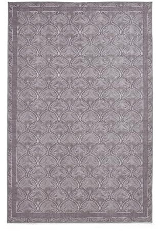 Think Rugs Catherine Lansfield Deco Peacock Washable Rug, Lilac