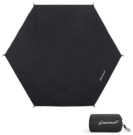 Clostnature Tent Footprint for Camping - Waterproof 10/12Ft Camping Tarp, Heavy Duty Hexagonal Ground Sheet, Lightweight Tent Mat for Gazebo, Bubble Tent, Outdoor Floor Mat for Hiking, Backpacking