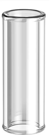 Premium Glass Slide for Guitar：Guitar Slide Ring in Large Size, Thick Borosilicate Glass Tube ，Comfortable Knuckle Slider for Acoustic & Electric Guitar - Men's Resonator Accessory for Beginners