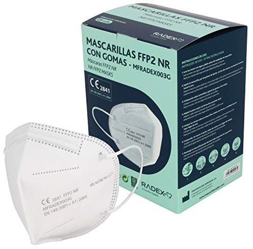 Grafoplas I Pack de 25 Mascarillas FFP2 Blancas: Protección Premium, Confort y Seguridad Garantizados I Radex