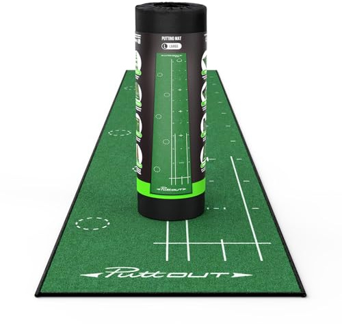 PuttOut Large (4 Grand Tapis de Golf Unisexe, Vert, 367cm x 67cm