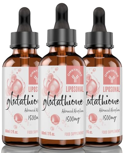 Glutathion Liposomal Liquide 1500 mg avec Vitamine C, L-Glutathion Réduit, Vegan, 180 ml