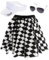 The Dragons Den Adults Checkered Flag Motorsport Racing Skirt Sunglasses & Visor Sports Fancy Dress [L-XL]