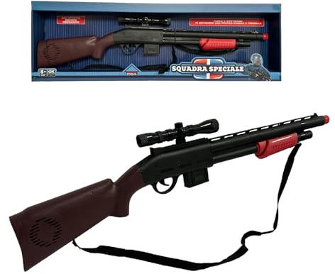Set Fucile Giocattolo con Suoni Reali cm 70 Suono Meccanico Mitra Giocattolo con Suoni Fucile a Pompa Shotgun Mitragliatrice Giocattolo per Bambini Fucile Giocattolo con Suoni Pistola Giocattolo