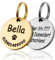 TMT Premium Stabile Hundemarke mit Gravur Edelstahl-Hunde-Anhänger | Wetterfestes Zubehör Dog Tag| Hundehalsband mit Namen und Telefonnummer | Hundemarke personalisiert mit Symbolen