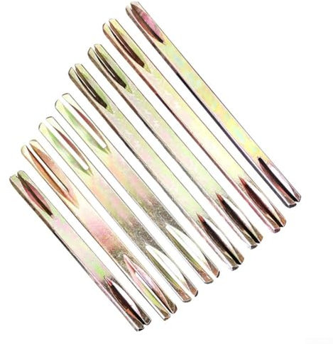 Zilimontt Eje cuadrado, galvanizado para puerta y ventana, pasador de hierro, longitud ajustable de 85-130 mm, lados con muescas, para barras de husillo de puerta y ventana (130 mm)