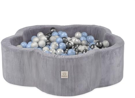 MISIOO Piscina de bolas para niños, 95 x 30 cm, 400 bolas (6 cm), juguete para bebés a partir de 1 año, perfecta para niños pequeños y diversión