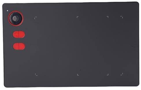 ASHATA Tableta de Dibujo de Gráficos, Tableta Gráfica Digital con Sensibilidad a Presión 8192, Lápiz óptico sin Batería, 4 Teclas de Acceso Directo Personalizables para para