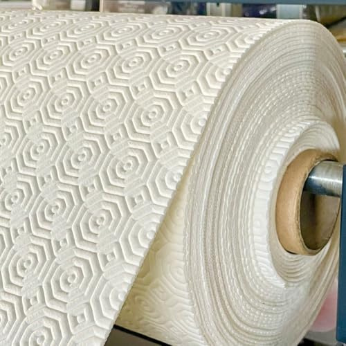 Promo Linge Nappe Bulgomme PVC 140 cm – Protection de Table Antidérapante et Imperméable – Découpe sur Mesure, Facile à Nettoyer (Blanc, 180x140 cm)