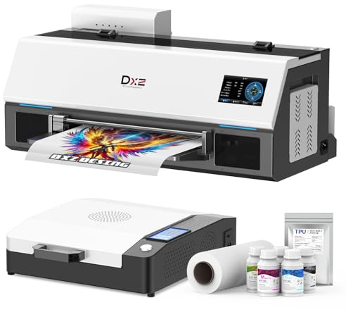 DXZ C13 DTF Printer with Oven,13'' A3 Apparel Printer, High-Speed with XP600 Printhead, Multi-Fabric Compatible, 24/7 Auto-Maintenance,2-Year Ink Included