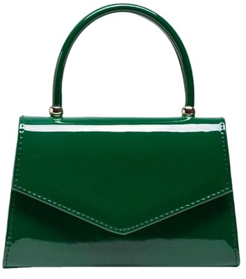 LUYYBDBG Borse da Sera Borsa Banchetto Lucida, Sera, Pochette, con Catena, per Abiti, Matrimonio-Verde