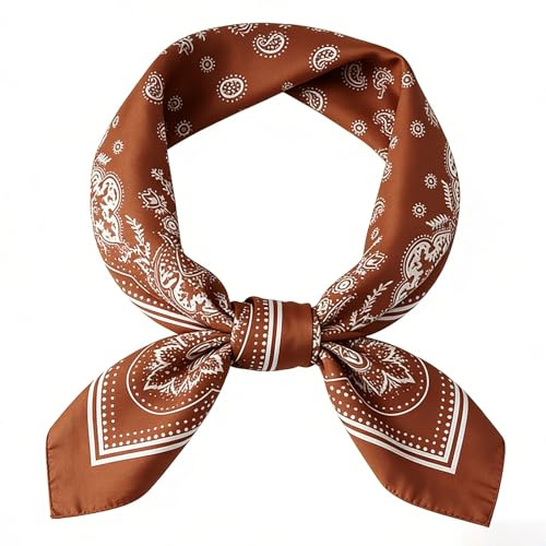 Traziewell Head Scarf Silk Hair Scarf Ladies Scarves Lightweight Womens Headscarf Satin Scarfs Square Neck Wrap 71032