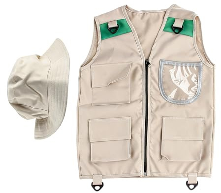 Kit esploratore per bambini | con tasca, cappello e vestiti traspiranti - Kit gilet da esploratore esterno per - per giovani, ragazze, ragazzi, outdoor, campeggio, trekking, exploratio